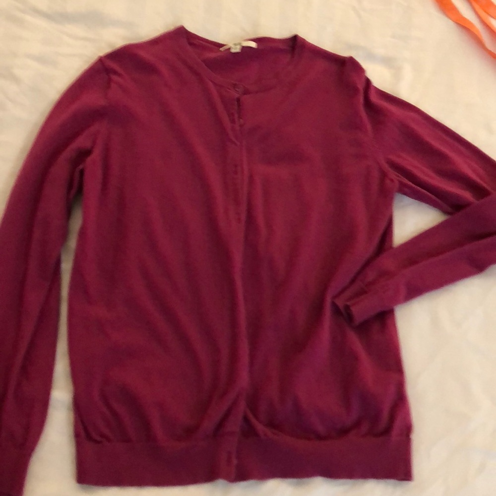 Uniglo magenta cardigan